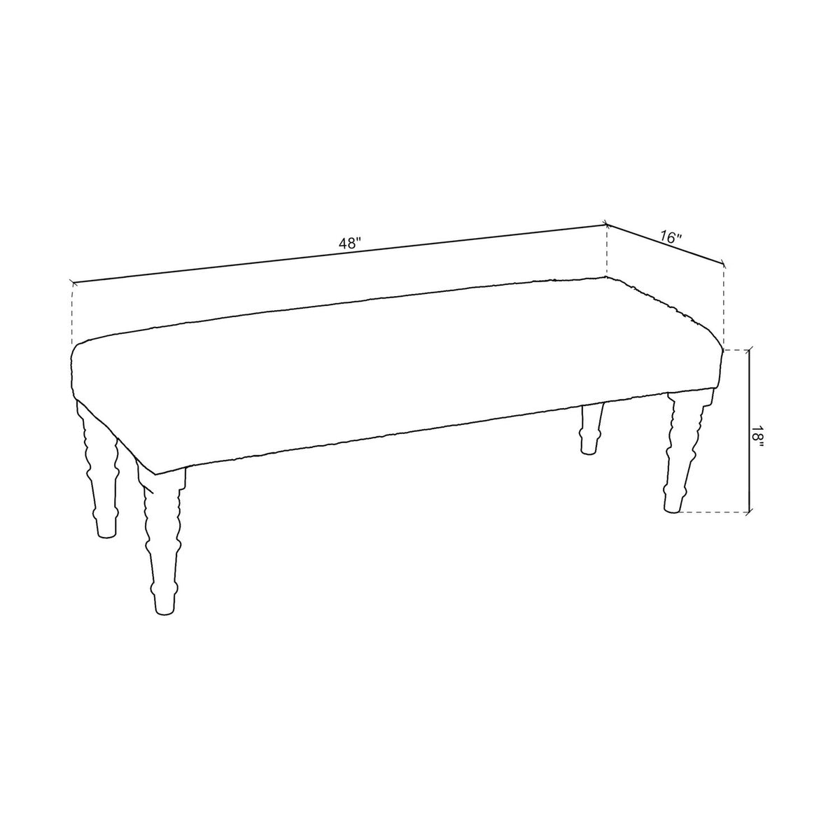 Haarlem Bench - linedrawing