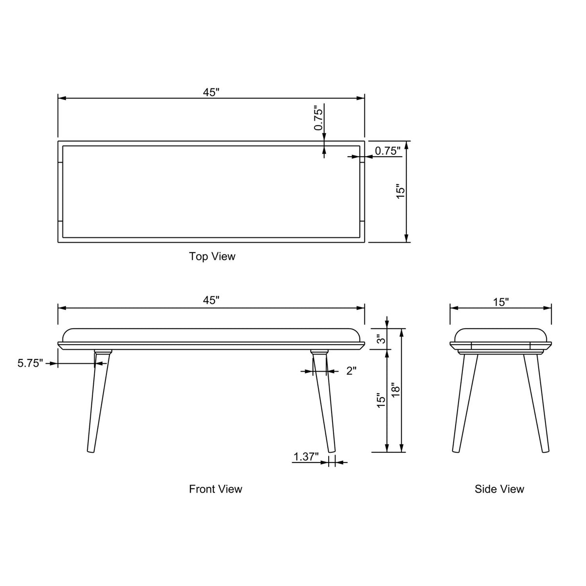 Karma Bench - linedrawing
