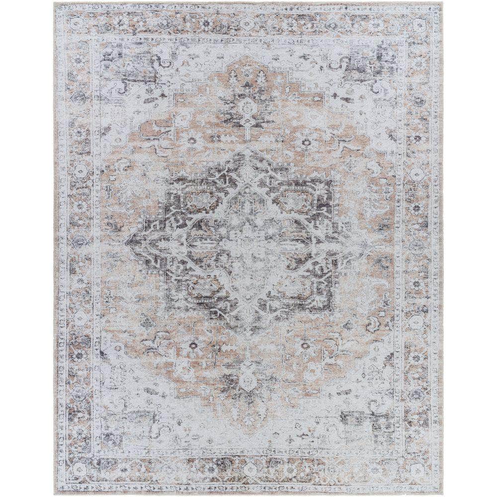 Machine Woven THI-2702 Beige, Charcoal Rugs #color_beige, charcoal