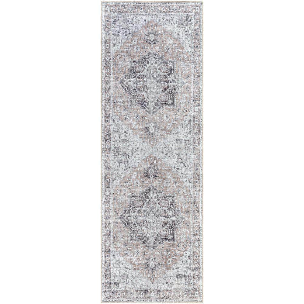 Machine Woven THI-2702 Beige, Charcoal Rugs #color_beige, charcoal