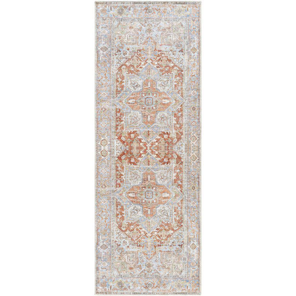 Machine Woven ALY-2305 Brown, Rust Rugs #color_brown, rust