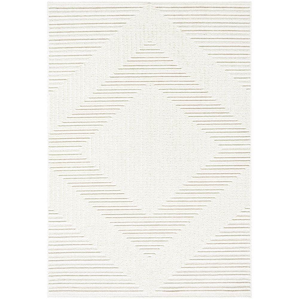Machine Woven LYA-2337 Cream, White Rugs #color_cream, white