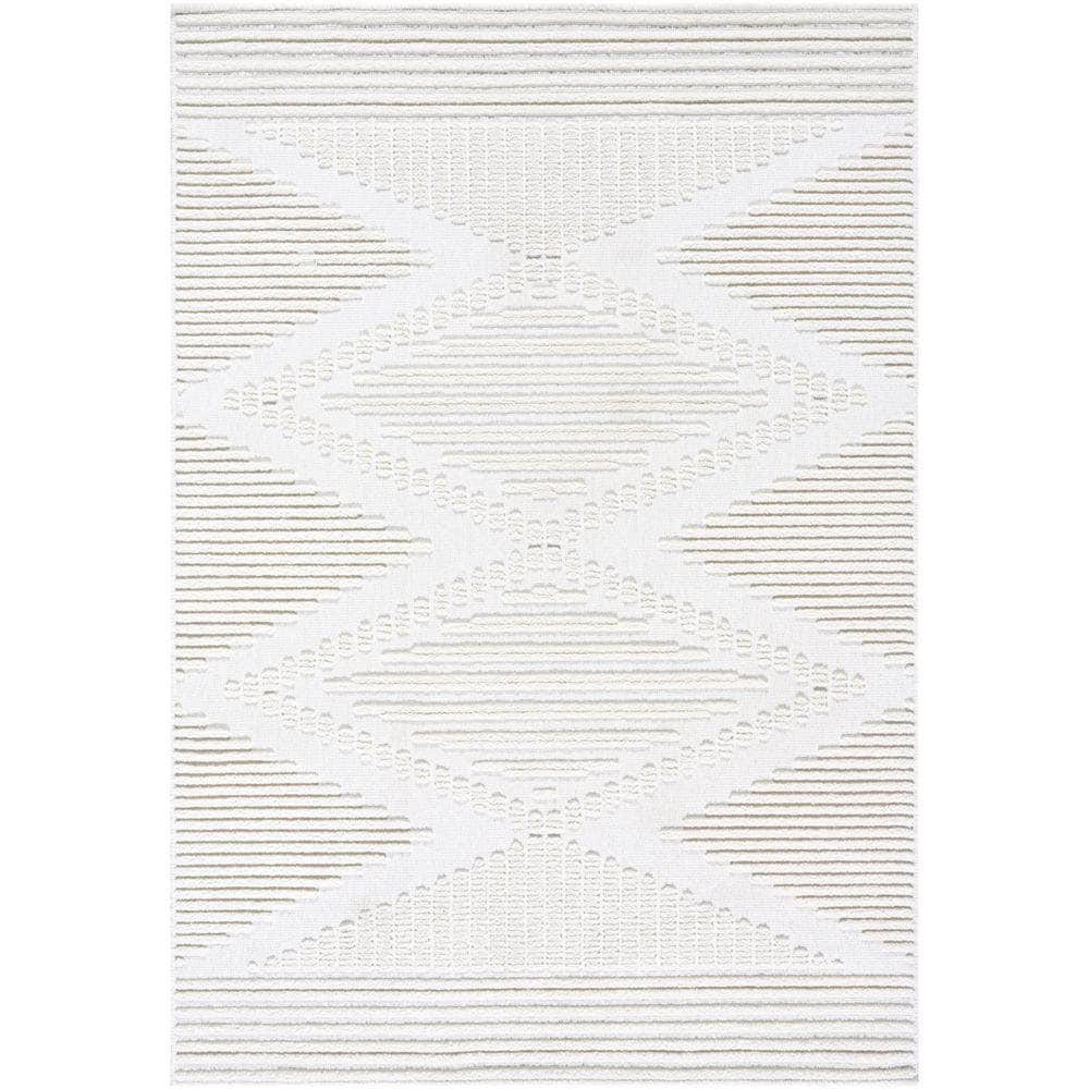 Machine Woven LYA-2341 Cream, White Rugs #color_cream, white