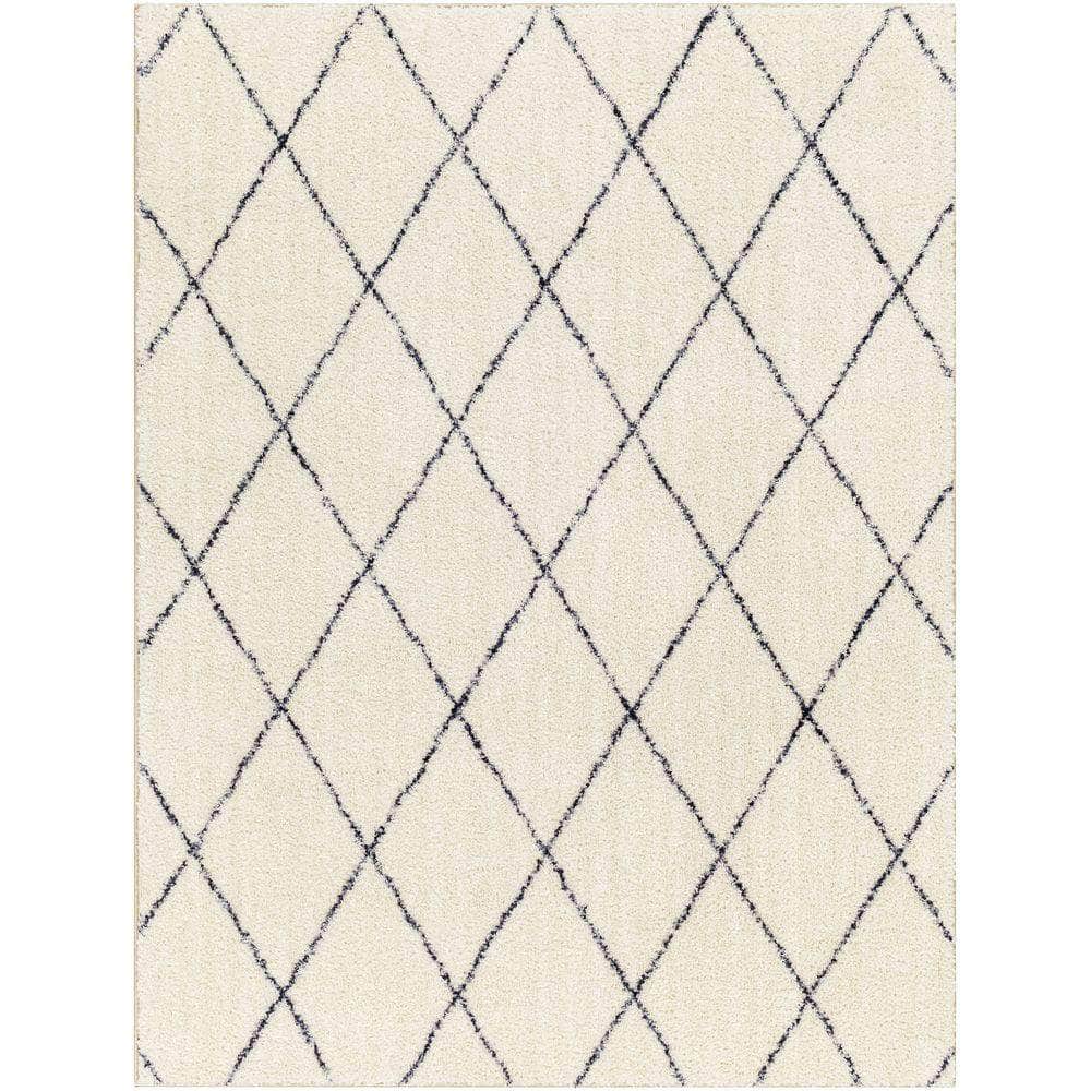 Machine Woven LKK-2306 Ivory, Black Rugs #color_ivory, black