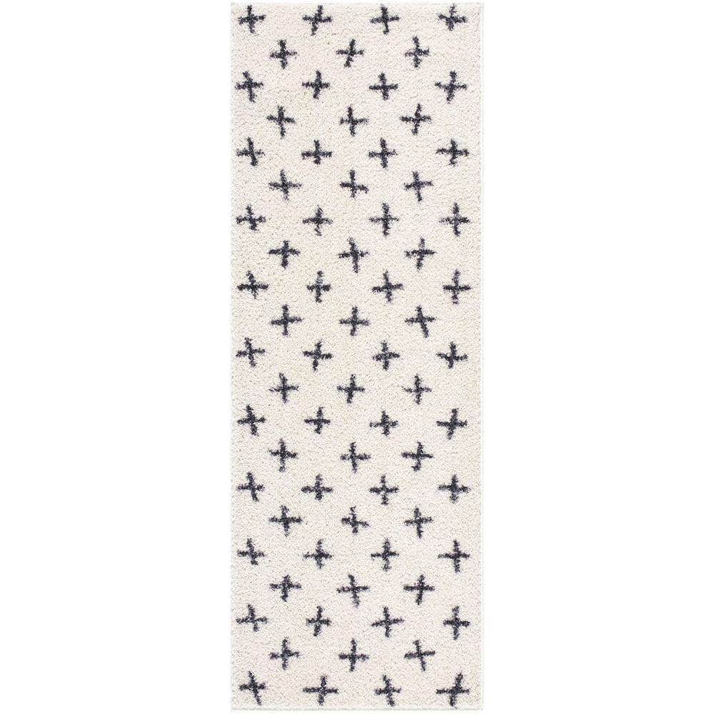 Machine Woven LKK-2303 Ivory, Black Rugs #color_ivory, black