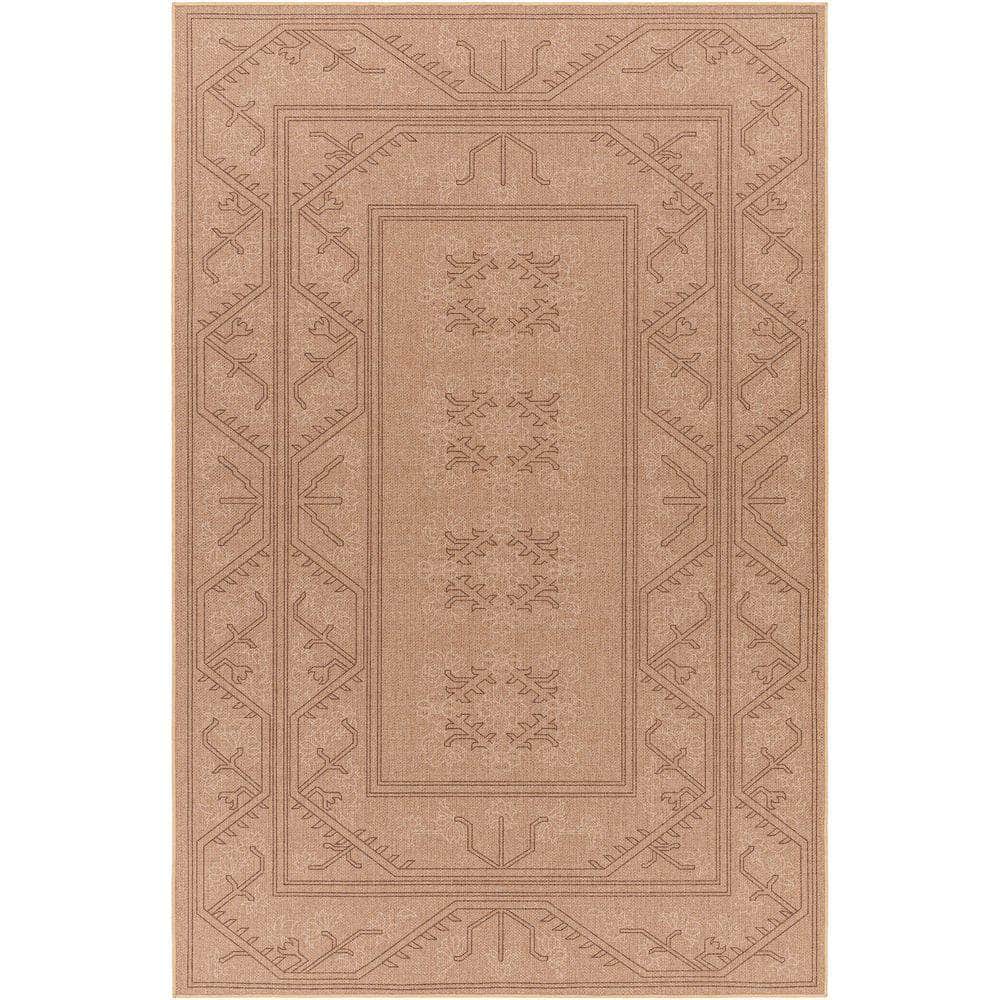 Machine Woven EZT-2304 Light Brown, Black Rugs #color_light brown, black
