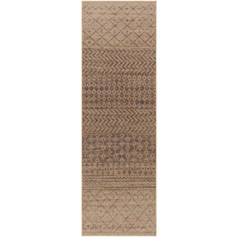 Machine Woven EZT-2300 Light Brown, Black Rugs #color_light brown, black