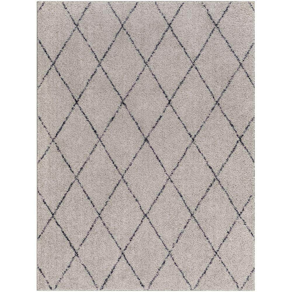 Machine Woven LKK-2302 Light Gray, Black Rugs #color_light gray, black