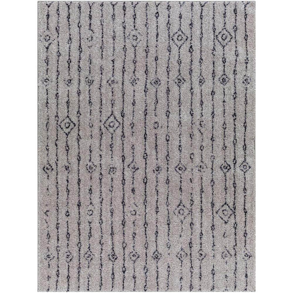 Machine Woven LKK-2300 Light Gray, Black Rugs #color_light gray, black