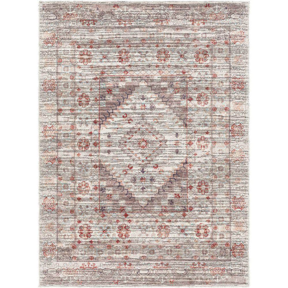 Machine Woven NLT-2304 Light Gray, Dark Brown Rugs #color_light gray, dark brown