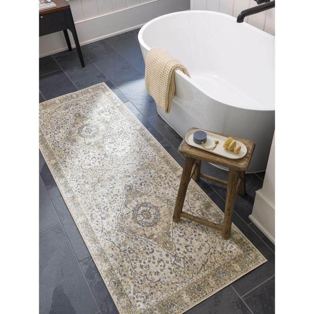 Machine Woven LLL-2322 Gray, Oatmeal Rugs #color_gray, oatmeal