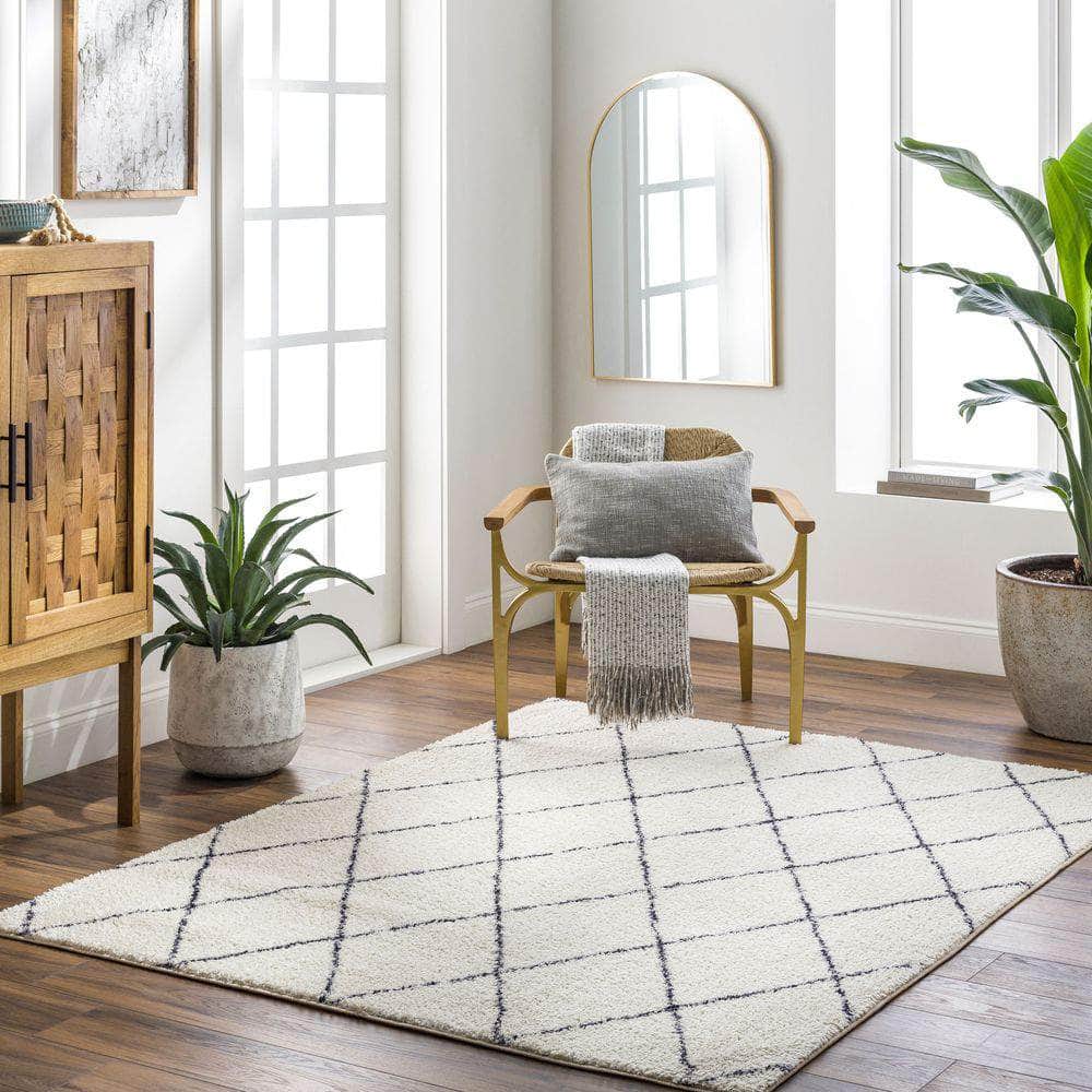 Machine Woven LKK-2306 Ivory, Black Rugs #color_ivory, black