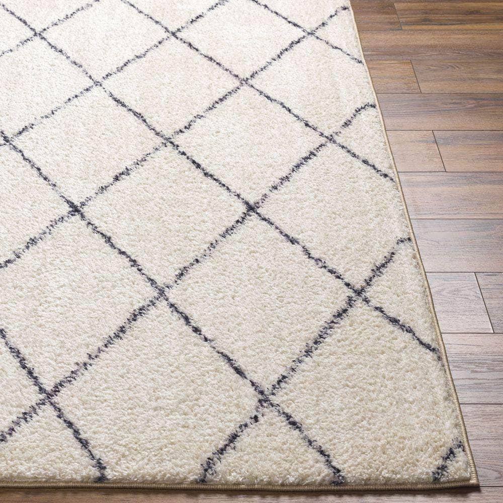 Machine Woven LKK-2306 Ivory, Black Rugs #color_ivory, black