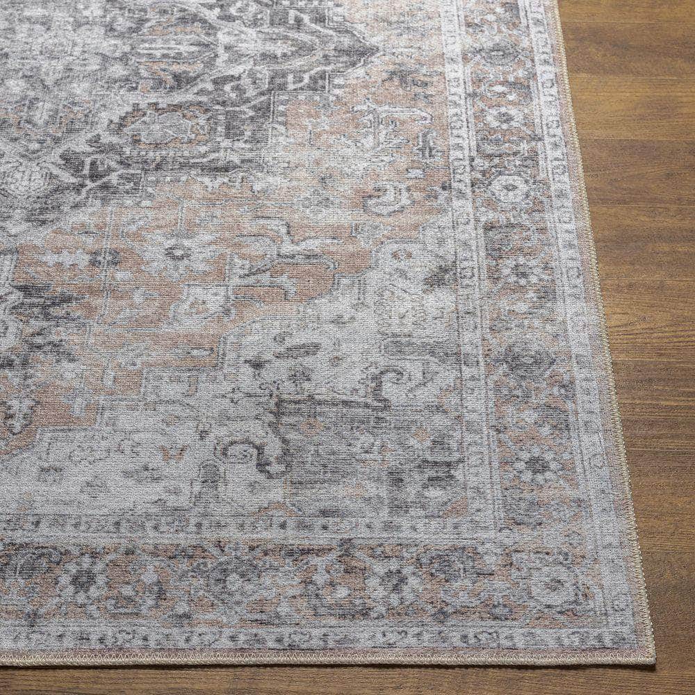 Machine Woven THI-2702 Beige, Charcoal Rugs #color_beige, charcoal