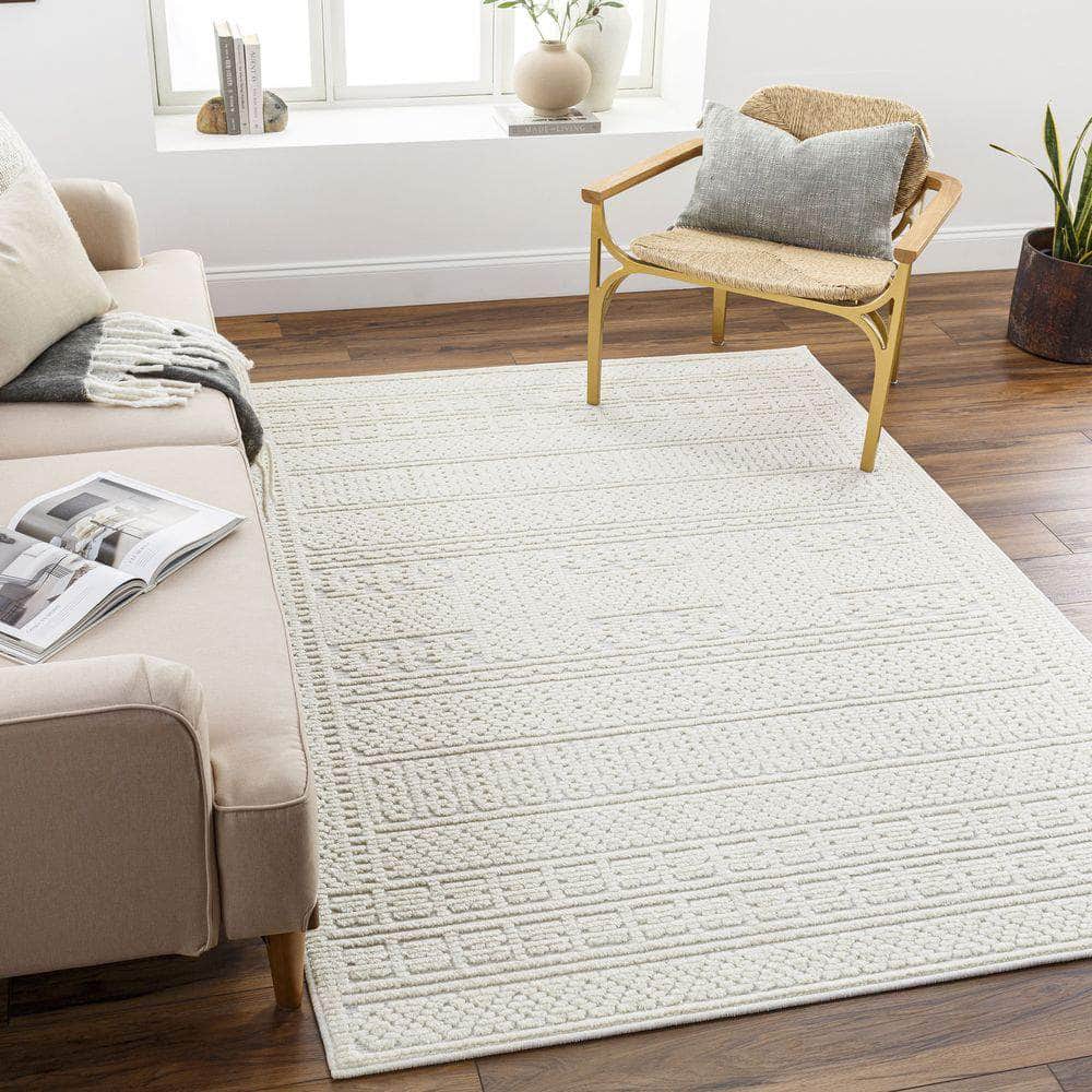 Machine Woven LYA-2301 White, Off-White Rugs #color_white, off-white