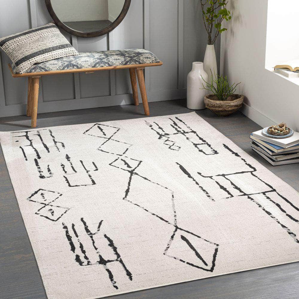 Machine Woven LVR-2318 Black, Gray Rugs #color_black, gray