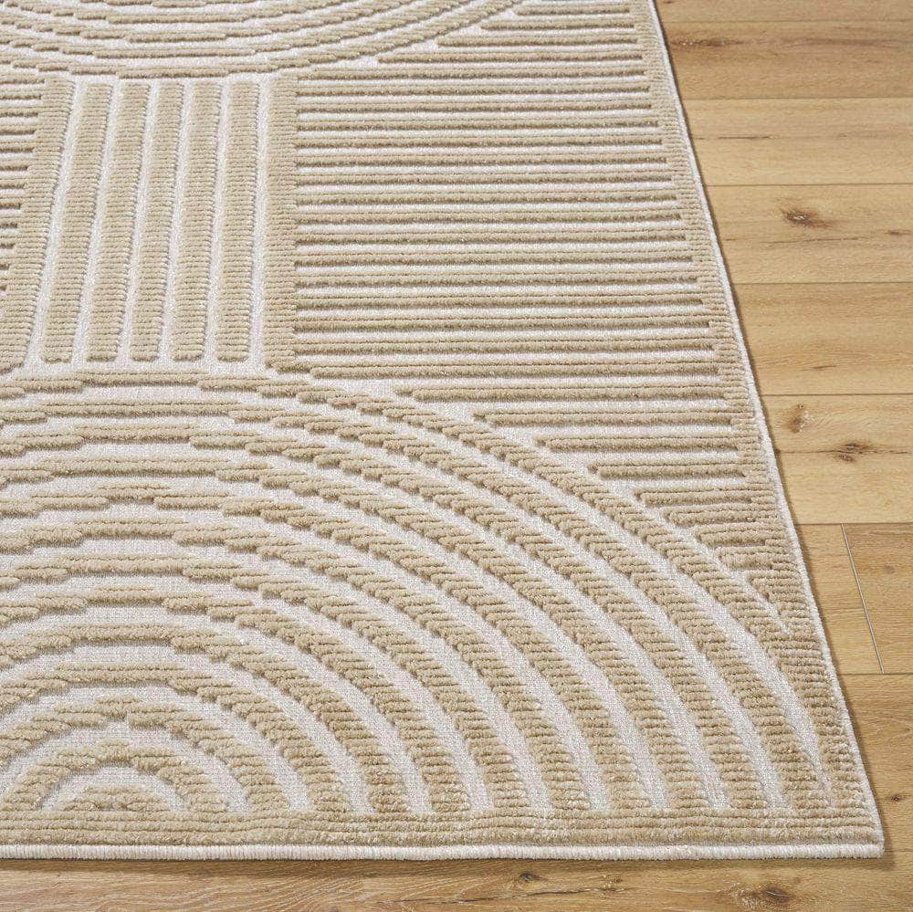 Machine Woven LYA-2327 Beige, Light Brown Rugs #color_beige, light brown