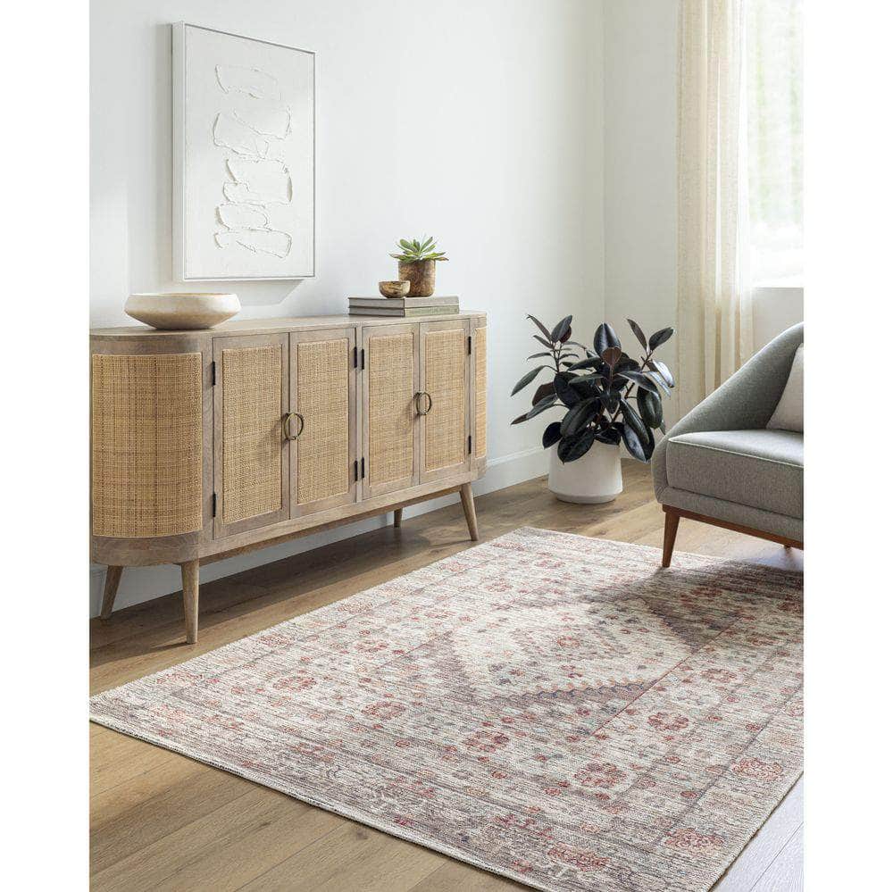Machine Woven NLT-2304 Light Gray, Dark Brown Rugs #color_light gray, dark brown
