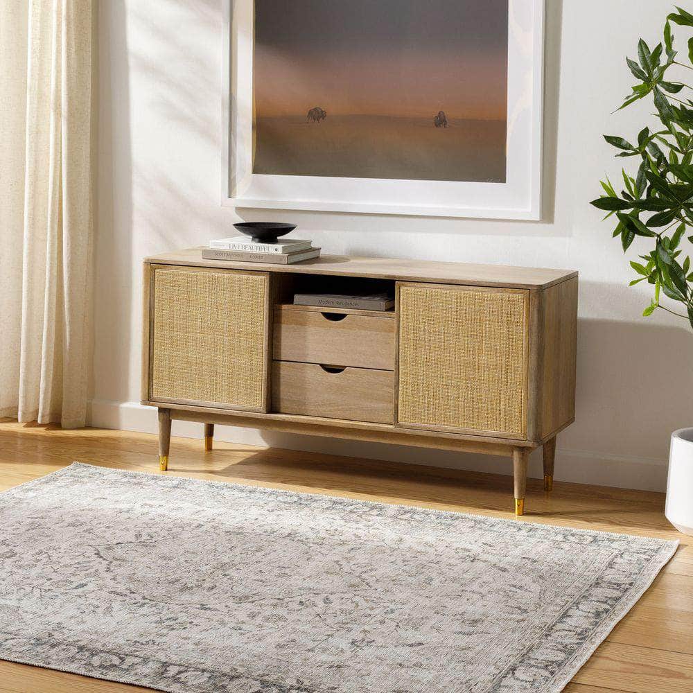 Machine Woven AML-2385 Ivory, Taupe Rugs #color_ivory, taupe