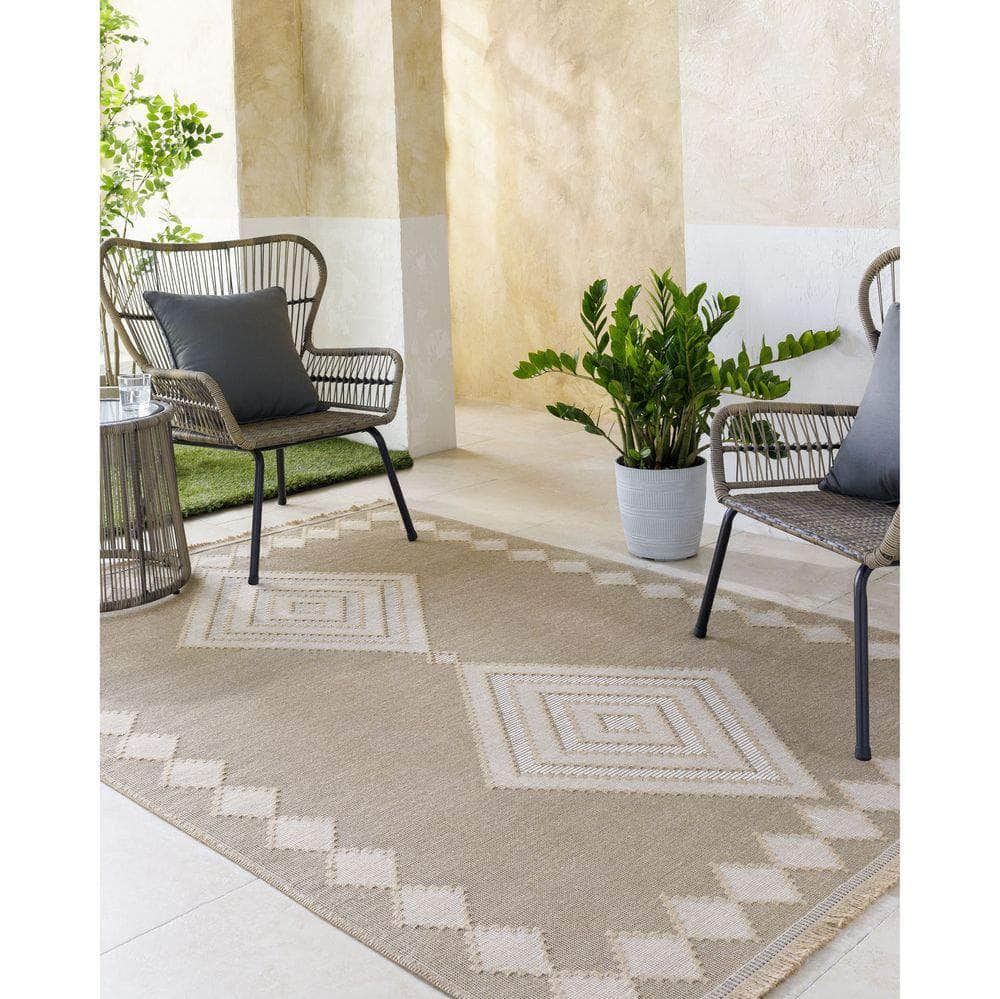 Machine Woven MYS-2304 Tan, Light Beige Rugs #color_tan, light beige