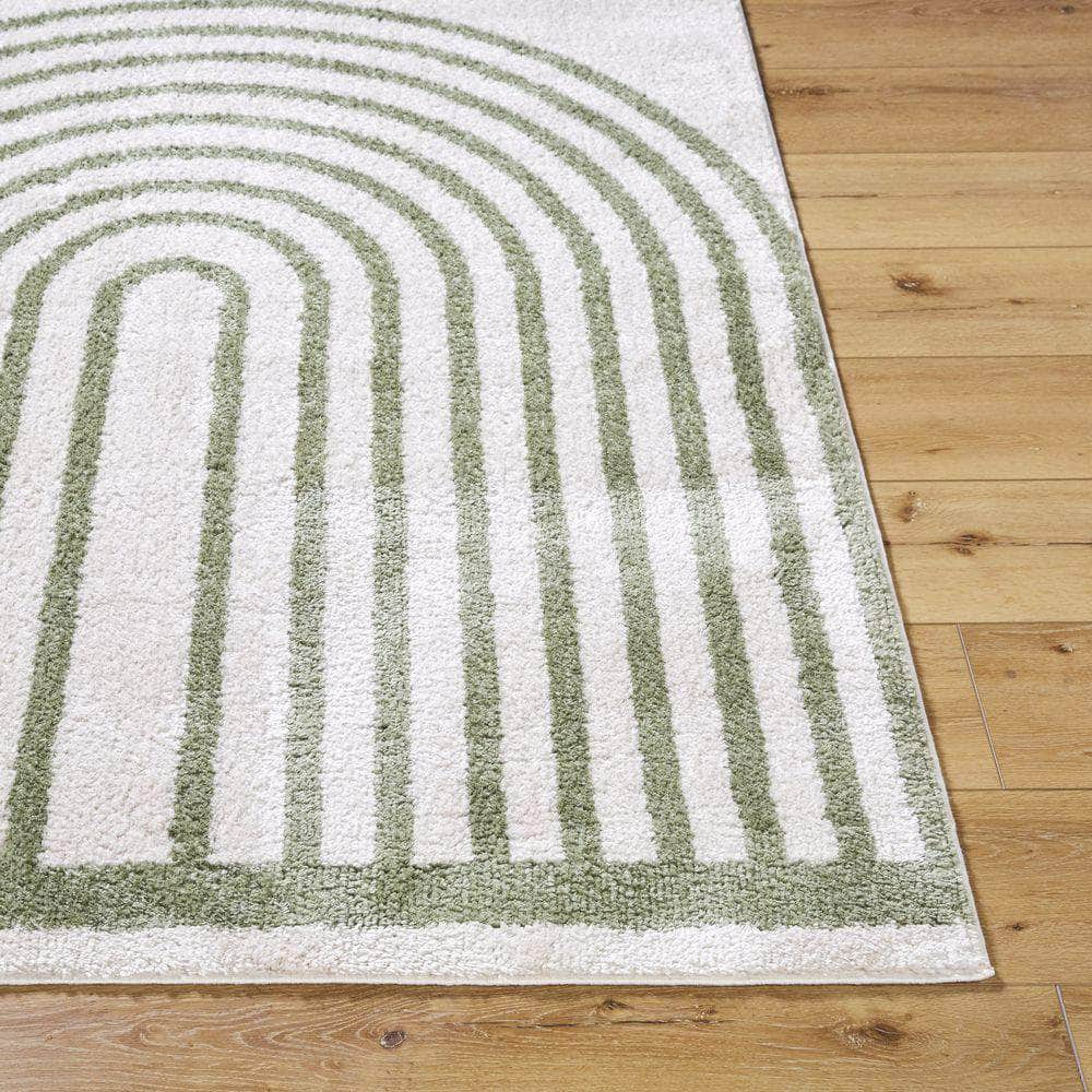 Machine Woven FSG-2312 Light Beige, Grass Green Rugs #color_light beige, grass green