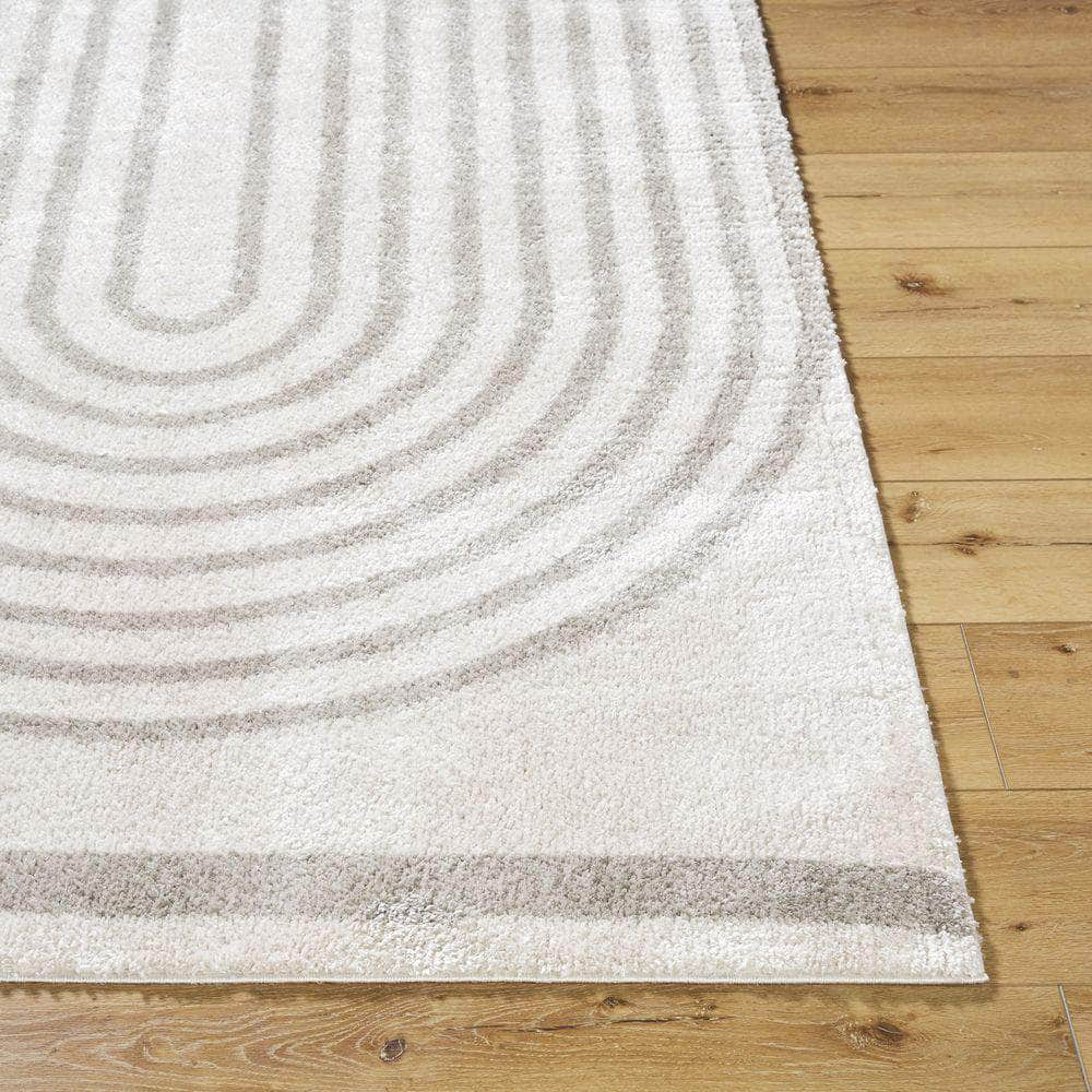 Machine Woven FSG-2313 Light Beige, Medium Gray Rugs #color_light beige, medium gray