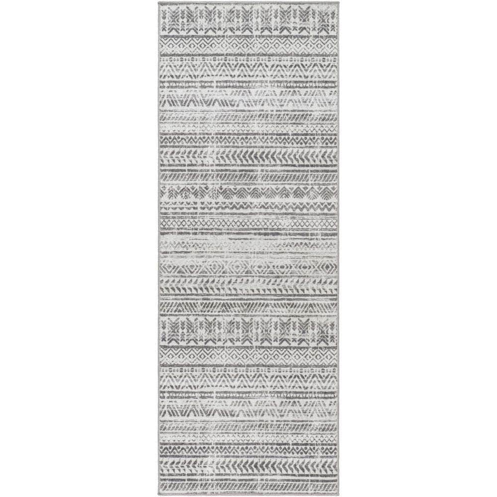Machine Woven HRH-2301 Medium Gray, Gray Rugs #color_medium gray, gray