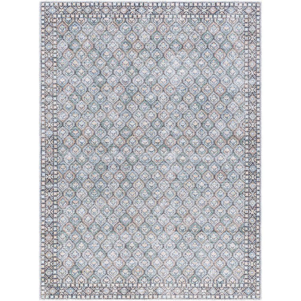 Machine Woven VNY-2320 Medium Green, Seafoam Rugs #color_medium green, seafoam