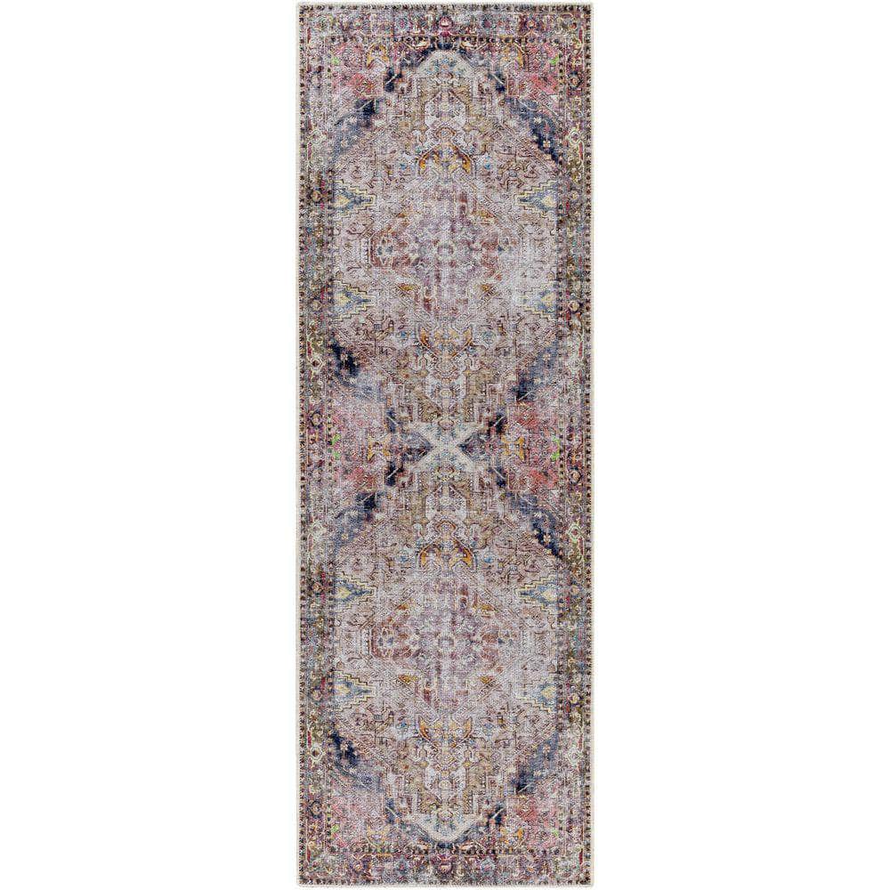 Machine Woven THI-2709 Mustard, Aqua Rugs #color_mustard, aqua