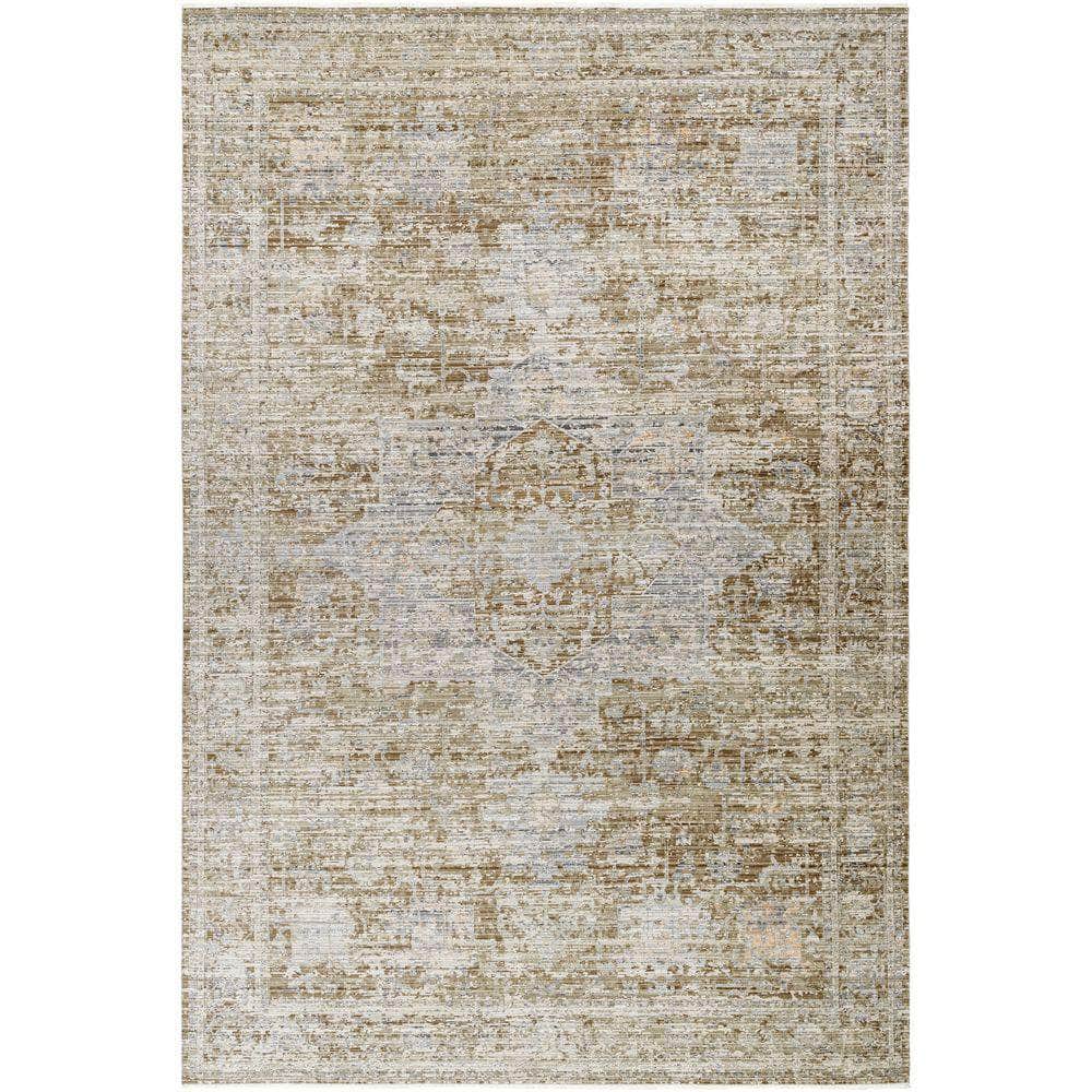 Machine Woven BOMG-2310 Taupe, Dark Brown Rugs #color_taupe, dark brown