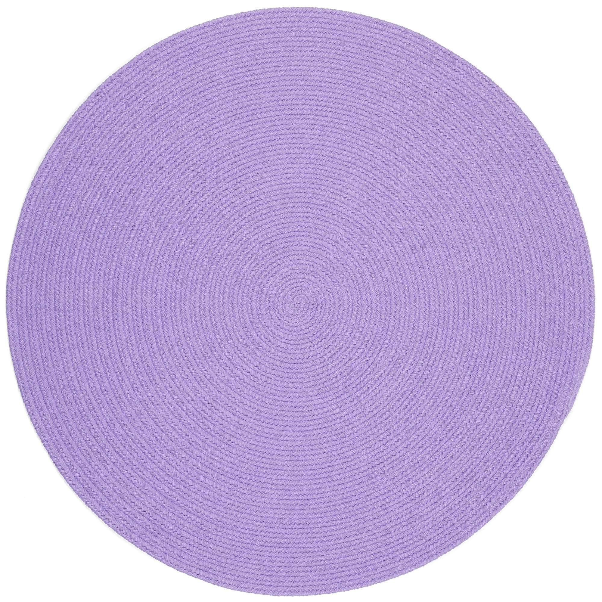 Lullaby Childrens Solid Braided Rug -Violet
