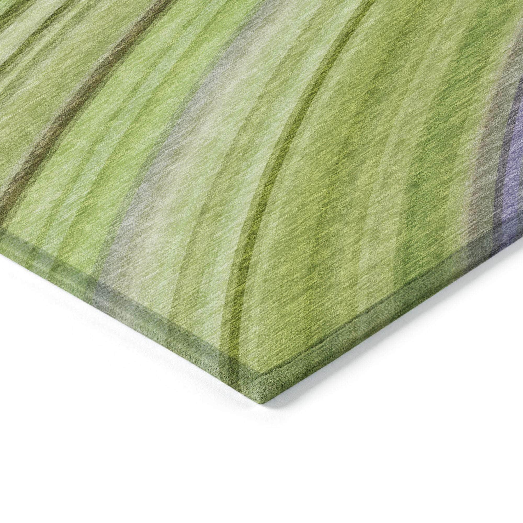 Machine Made ACN585 Aloe Green Rugs 