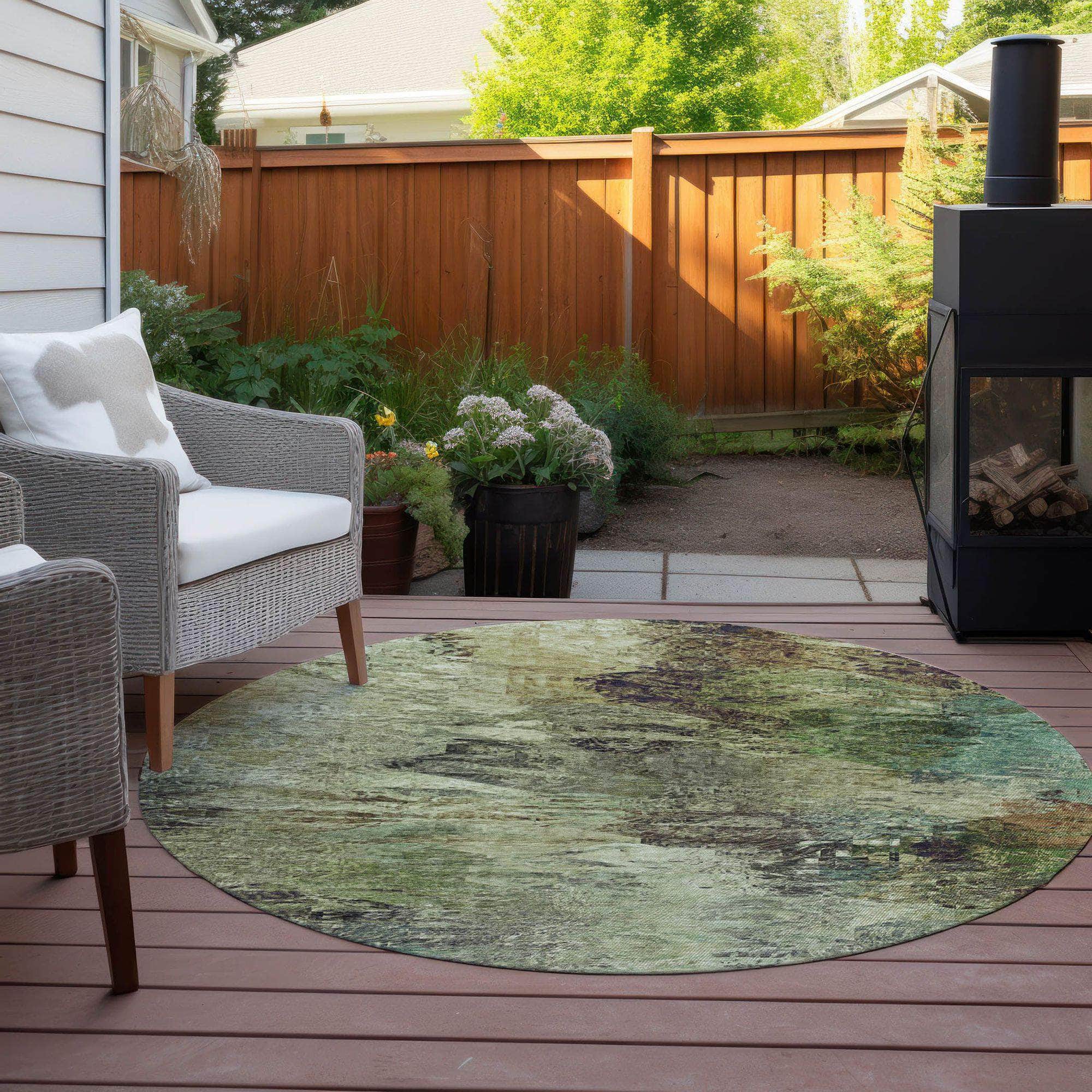 Machine Made ACN592 Beige Brown Rugs 