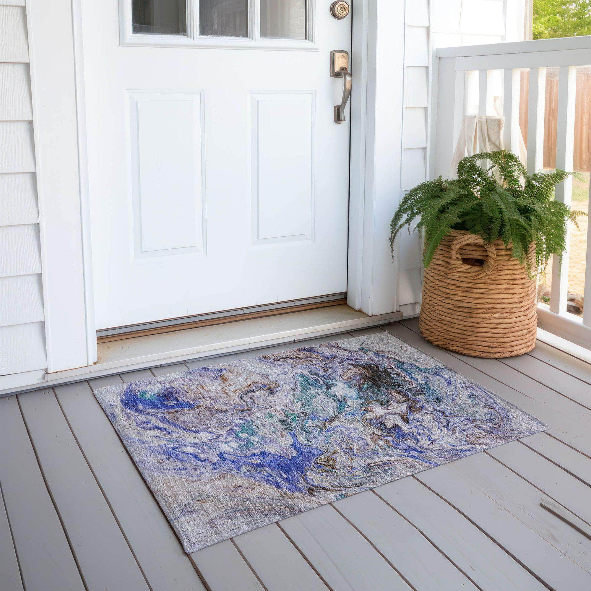 Machine Made ACN603 Beige Brown Rugs 