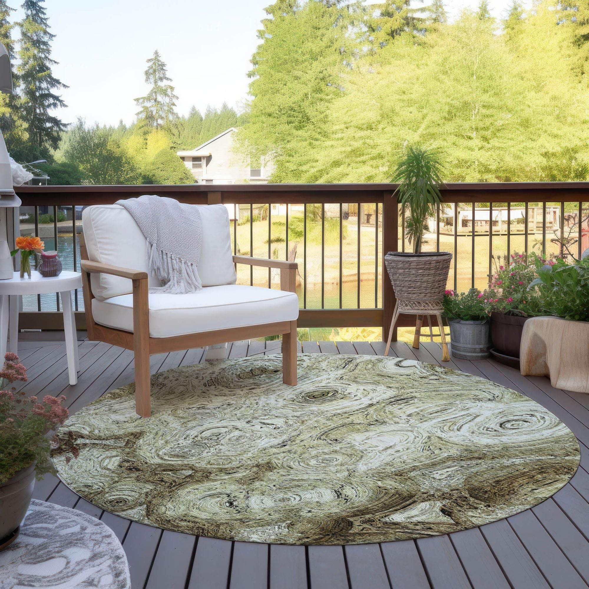 Machine Made ACN579 Beige Brown Rugs 