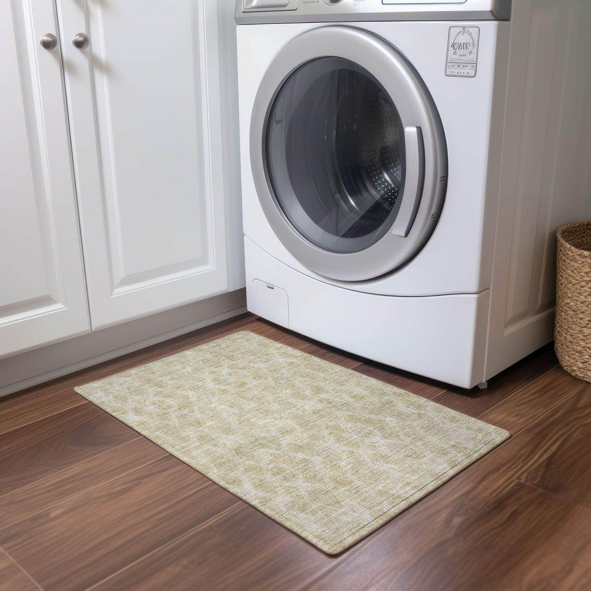 Machine Made ACN622 Beige Brown Rugs 