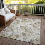 Machine Made ACN594 Beige Brown Rugs 