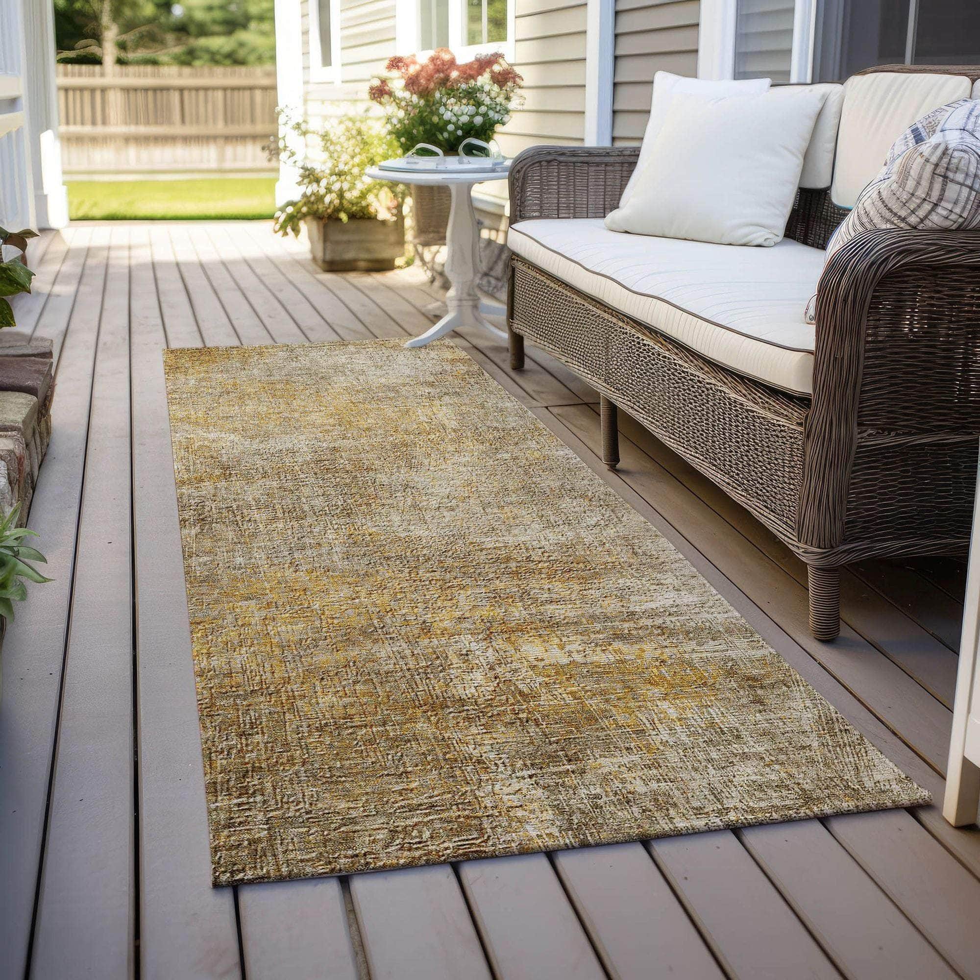 Machine Made ACN593 Beige Brown Rugs 