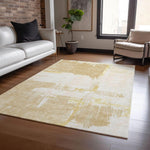 Machine Made ACN624 Beige Brown Rugs 
