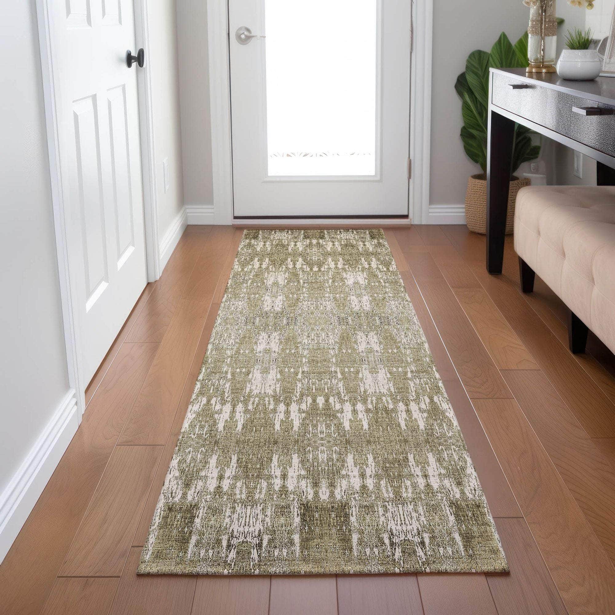Machine Made ACN580 Beige Brown Rugs 