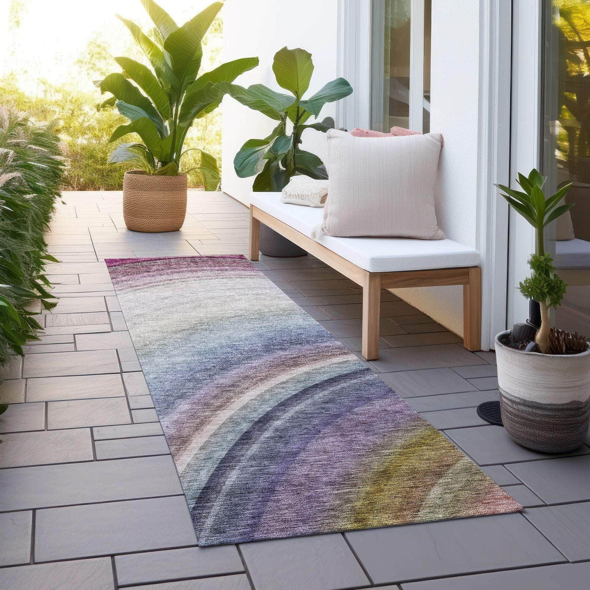 Machine Made ACN584 Beige Brown Rugs 