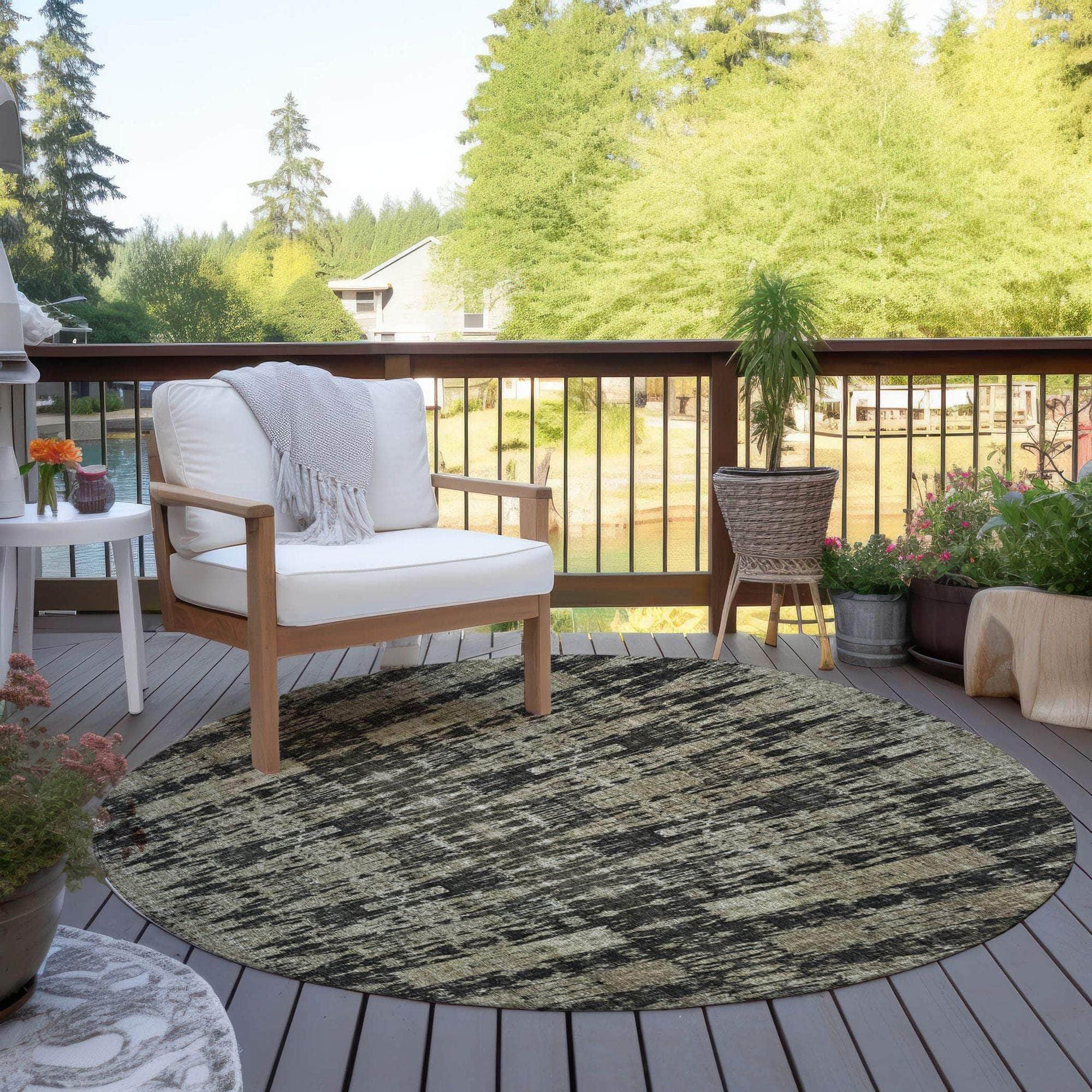 Machine Made ACN580 Black  Rugs 