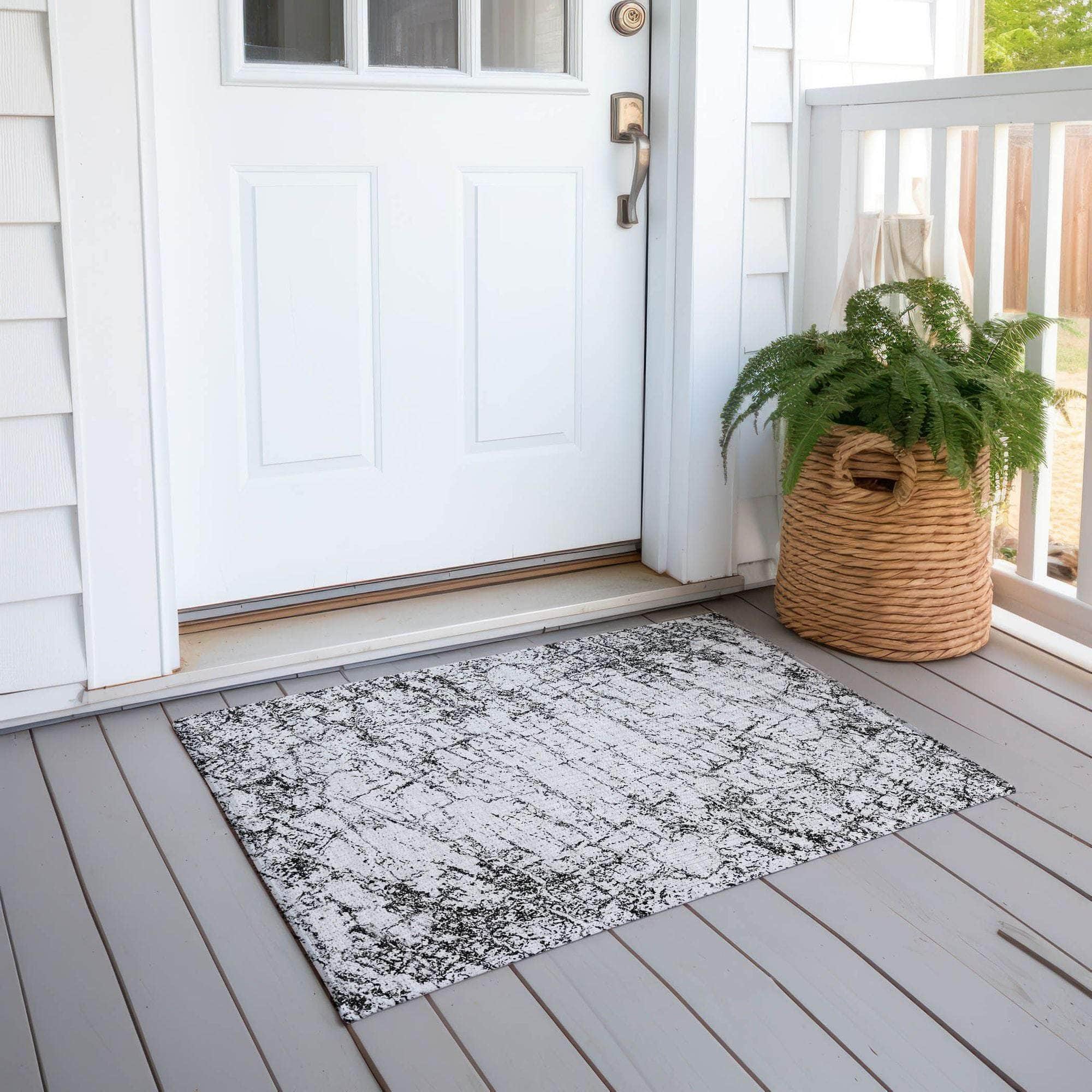 Machine Made ACN606 Black  Rugs 