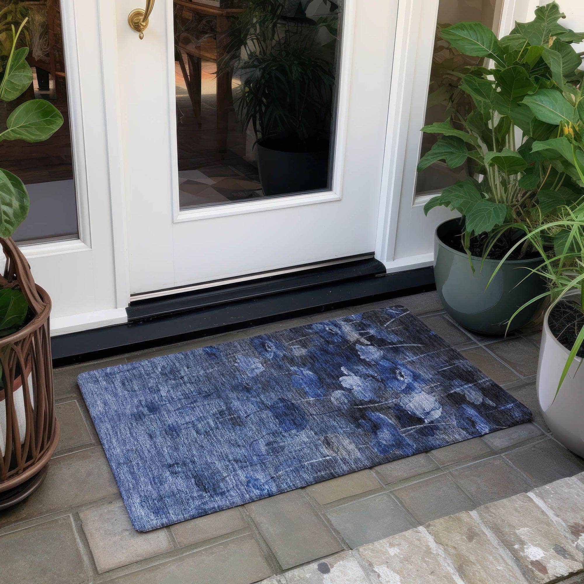 Machine Made ACN613 Blue  Rugs 