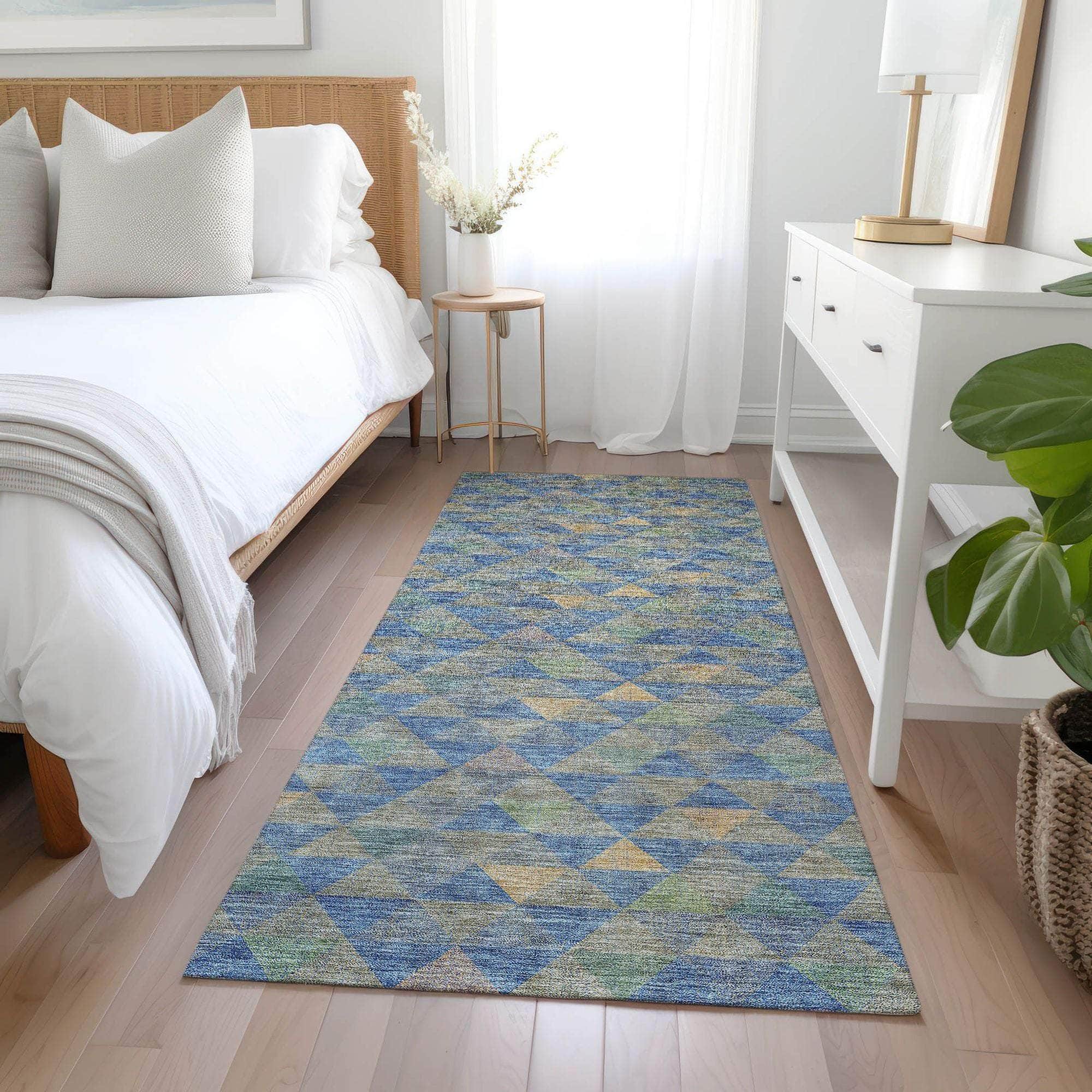 Machine Made ACN612 Blue  Rugs 