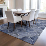 Machine Made ACN594 Blue  Rugs 