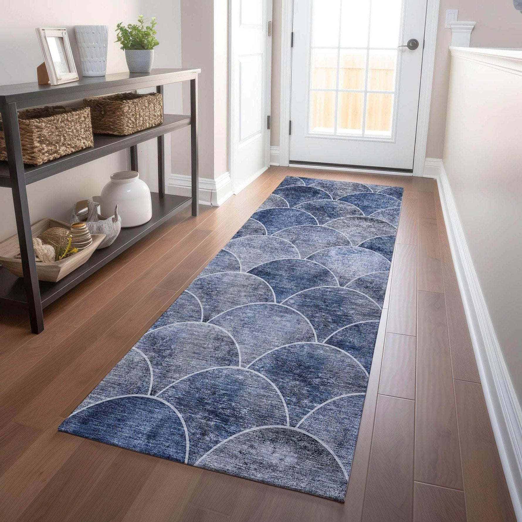 Machine Made ACN594 Blue  Rugs 