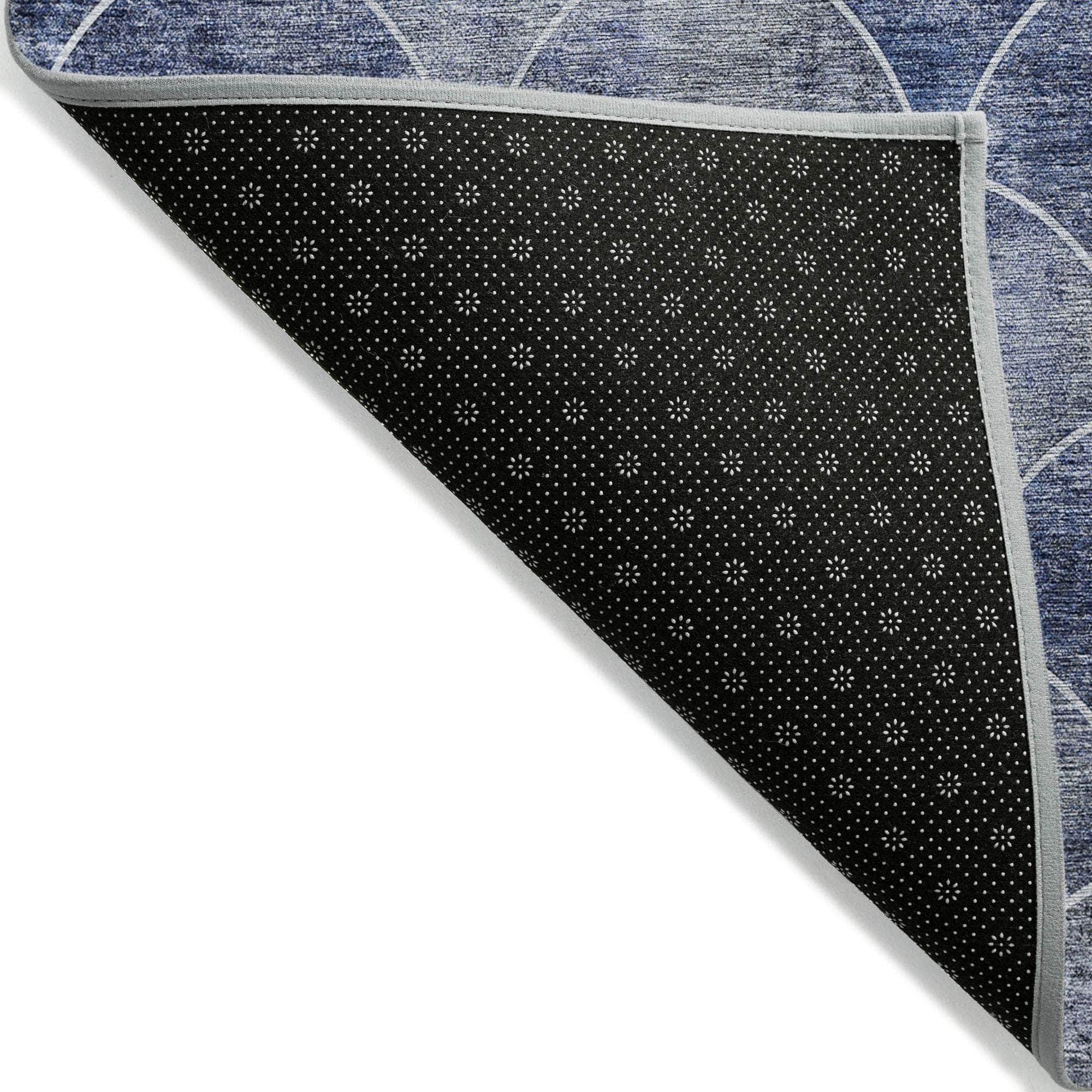Machine Made ACN594 Blue  Rugs 