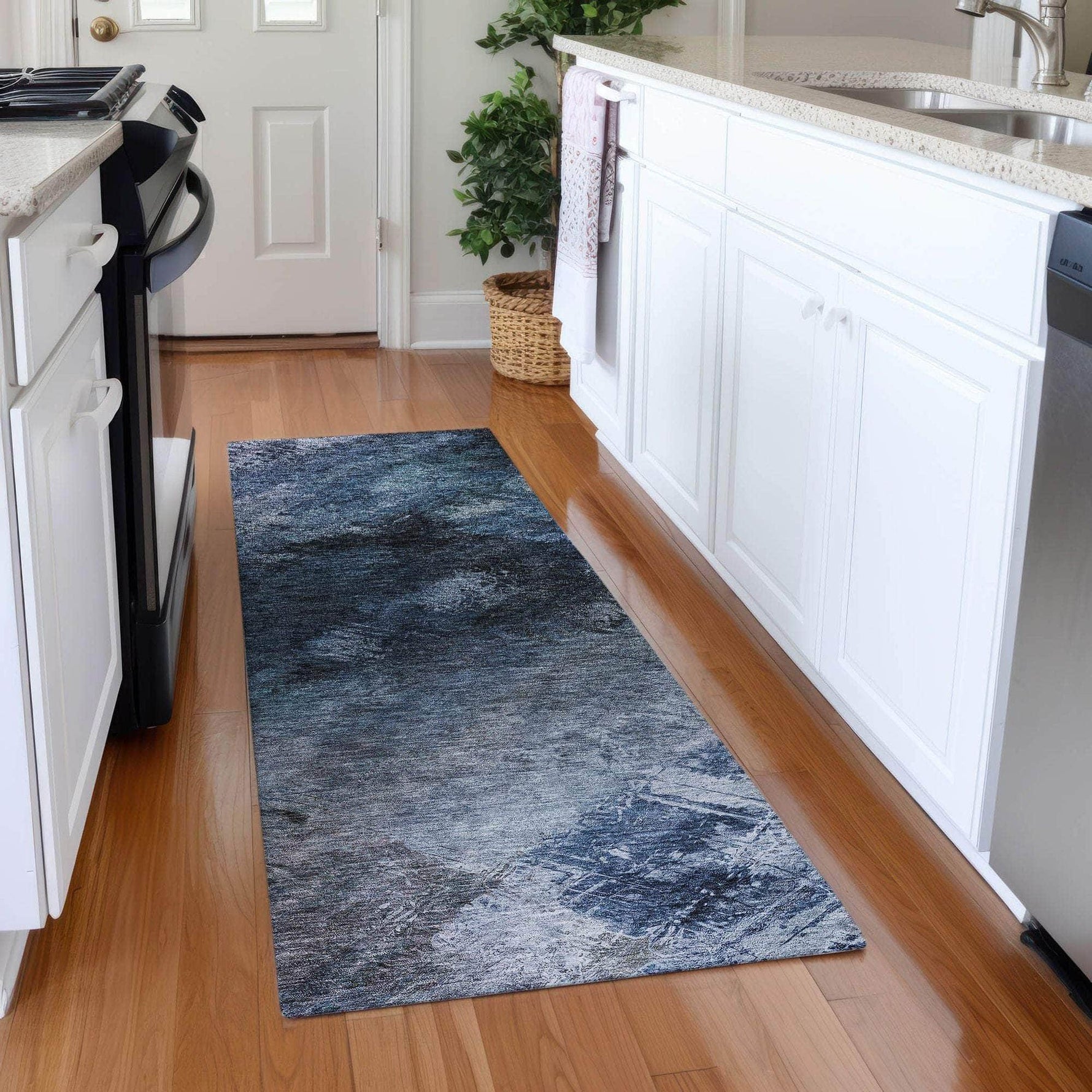 Machine Made ACN590 Blue  Rugs 