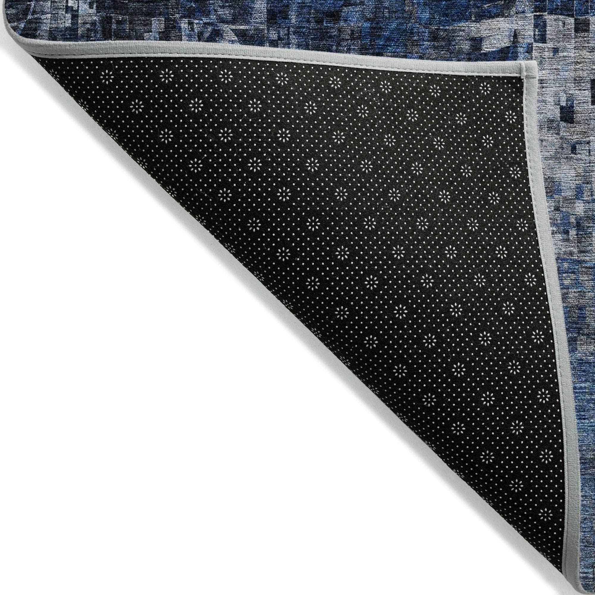 Machine Made ACN581 Blue  Rugs 